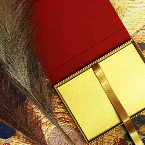 Crveno-zlatna A5 Poklon kutija - odmah dostupno
