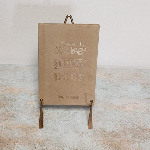 Live Love Dogs - Planer za vlasnike pasa - Bež korice + Zlatni tisak