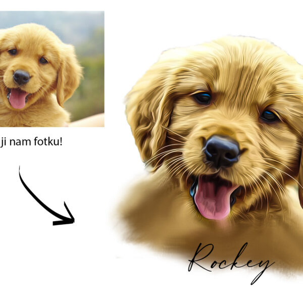 Pokloni 158 Personalizirani Plakat - Imitacija Ulja na platnu