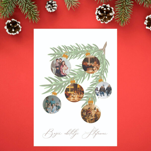 Pokloni 183 Personalizirani Božićni Plakati - Fotografije unutar Kuglica na Boru