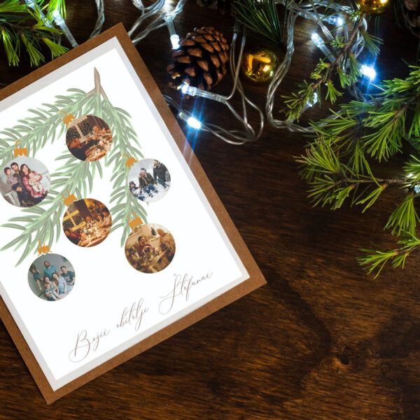 Pokloni 184 Personalizirani Božićni Plakati - Fotografije unutar Kuglica na Boru