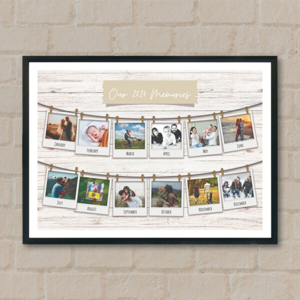 Personalizirani Plakati - 12 Mjeseci sa Fotografijama za Svaki Mjesec